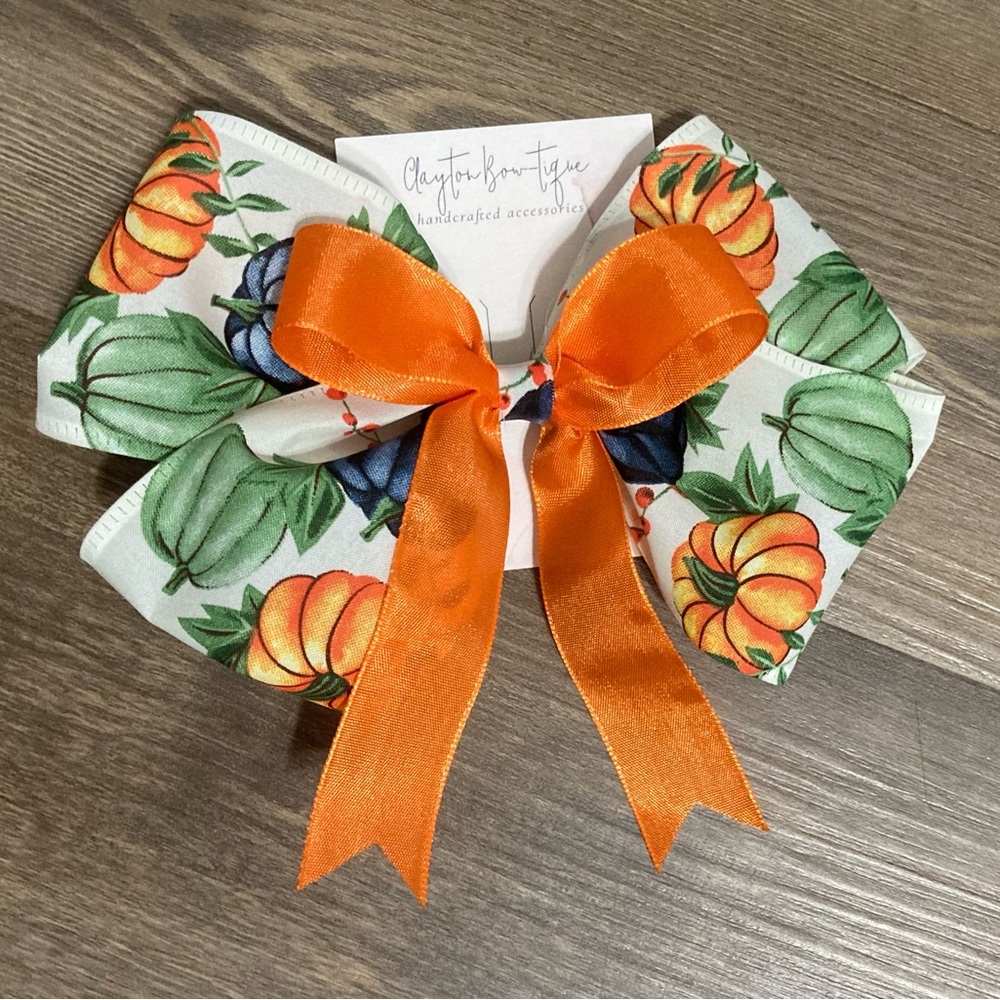 Fall Pumpkin Hair Bow